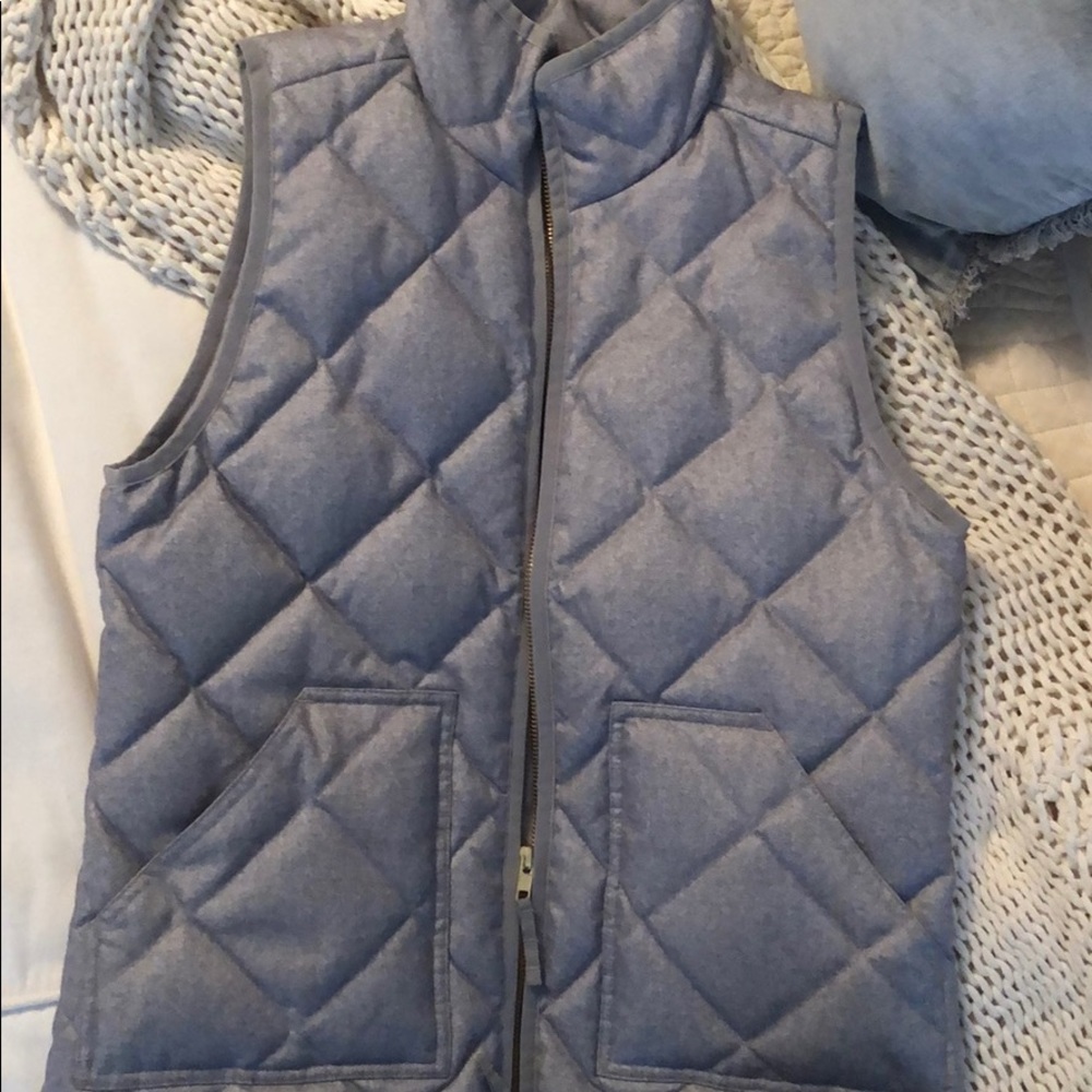 J Crew Gray Puffy Vest